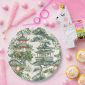 Asiatische Pagode in Verdant Landscape (10) Pappteller (Party)