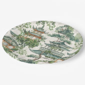 Asiatische Pagode in Verdant Landscape (10) Pappteller (Schrägansicht)