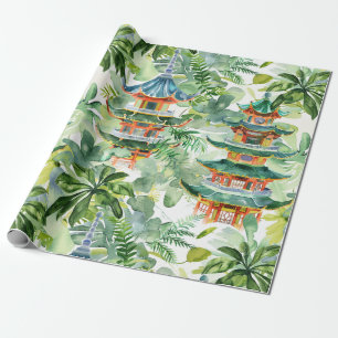 Asiatische Pagode in Verdant Landscape (11) Geschenkpapier