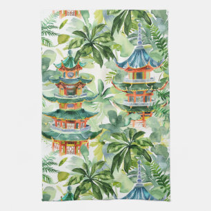 Asiatische Pagode in Verdant Landscape (11) Geschirrtuch