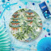 Asiatische Pagode in Verdant Landscape (11) Pappteller (Party)