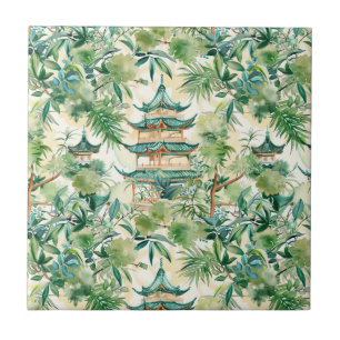 Asiatische Pagode in Verdant Landscape (12) Fliese
