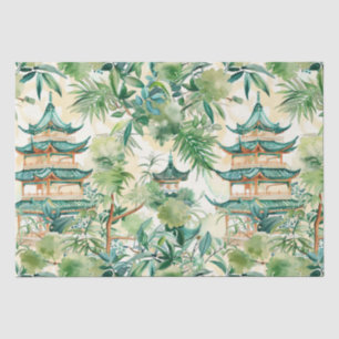 Asiatische Pagode in Verdant Landscape (12) Seidenpapier
