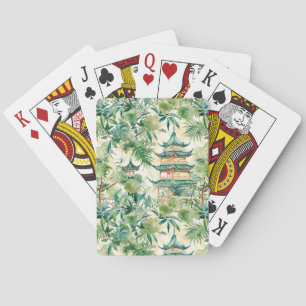 Asiatische Pagode in Verdant Landscape (12) Spielkarten