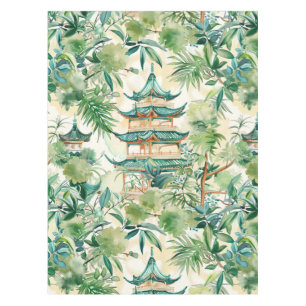 Asiatische Pagode in Verdant Landscape (12) Tischdecke