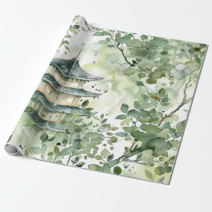 Asiatische Pagode in Verdant Landscape (13) Geschenkpapier