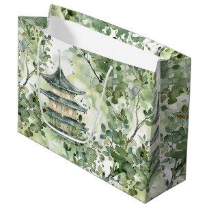 Asiatische Pagode in Verdant Landscape (13) Große Geschenktüte