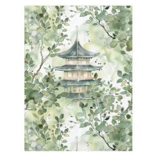 Asiatische Pagode in Verdant Landscape (13) Tischdecke