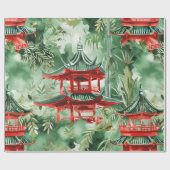 Asiatische Pagode in Verdant Landscape (14) Geschenkpapier (Flach)