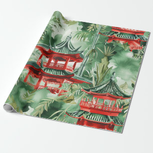 Asiatische Pagode in Verdant Landscape (14) Geschenkpapier