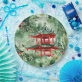 Asiatische Pagode in Verdant Landscape (14) Pappteller (Party)