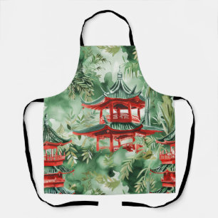 Asiatische Pagode in Verdant Landscape (14) Schürze