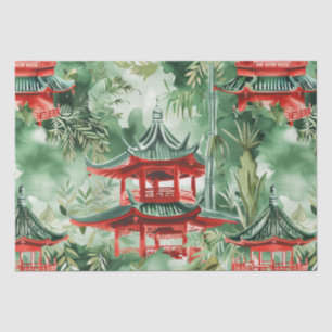 Asiatische Pagode in Verdant Landscape (14) Seidenpapier