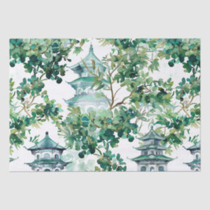 Asiatische Pagode in Verdant Landscape (15) Seidenpapier