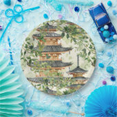 Asiatische Pagode in Verdant Landscape (16) Pappteller (Party)