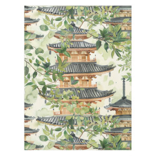 Asiatische Pagode in Verdant Landscape (16) Tischdecke