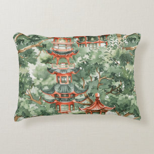 Asiatische Pagode in Verdant Landscape (17) Dekokissen