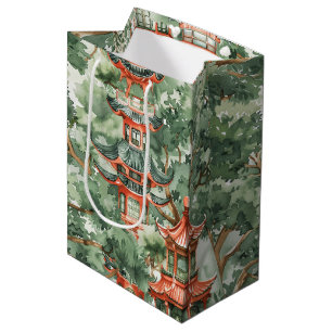 Asiatische Pagode in Verdant Landscape (17) Mittlere Geschenktüte