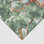 Asiatische Pagode in Verdant Landscape (17) Seidenpapier (Detail)