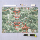 Asiatische Pagode in Verdant Landscape (17) Seidenpapier (Handwerk)