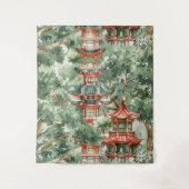 Asiatische Pagode in Verdant Landscape (17) Wandteppich (Vorderseite)
