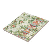 Asiatische Pagode in Verdant Landscape (1) Fliese (Seite)