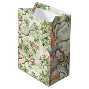 Asiatische Pagode in Verdant Landscape (1) Mittlere Geschenktüte