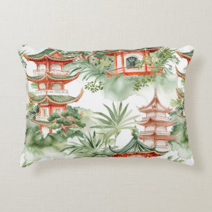 Asiatische Pagode in Verdant Landscape (3) Dekokissen