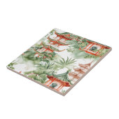Asiatische Pagode in Verdant Landscape (3) Fliese (Seite)