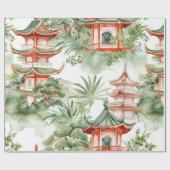 Asiatische Pagode in Verdant Landscape (3) Geschenkpapier (Flach)