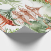 Asiatische Pagode in Verdant Landscape (3) Geschenkpapier (Ecke)