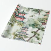 Asiatische Pagode in Verdant Landscape (4) Geschenkpapier (Ungerollt)