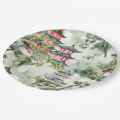 Asiatische Pagode in Verdant Landscape (4) Pappteller (Schrägansicht)