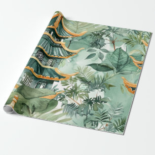 Asiatische Pagode in Verdant Landscape (6) Geschenkpapier