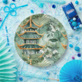 Asiatische Pagode in Verdant Landscape (6) Pappteller (Party)