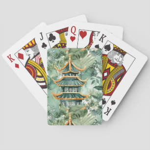 Asiatische Pagode in Verdant Landscape (6) Spielkarten