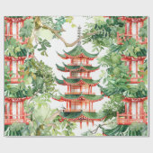 Asiatische Pagode in Verdant Landscape (9) Geschenkpapier (Flach)