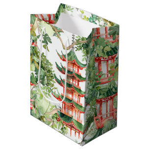 Asiatische Pagode in Verdant Landscape (9) Mittlere Geschenktüte