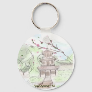 Asiatische Pagode Schlüsselanhänger