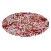 Asiatische Paisley-Elemente, boho Vintag. Schneidebrett (Ecke)