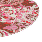 Asiatische Paisley-Elemente, boho Vintag. Schneidebrett (Ecke)