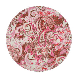 Asiatische Paisley-Elemente, boho Vintag. Schneidebrett