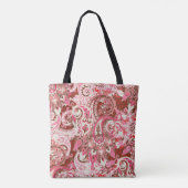 Asiatische Paisley-Elemente, boho Vintag. Tasche (Rückseite)