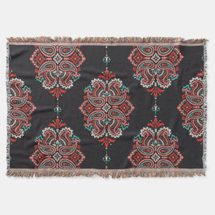 Asiatische Paisley-Elemente, boho Vintage Muster. Decke
