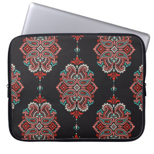 Asiatische Paisley-Elemente, boho Vintage Muster. Laptopschutzhülle
