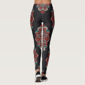 Asiatische Paisley-Elemente, boho Vintage Muster. Leggings (Rückseite)