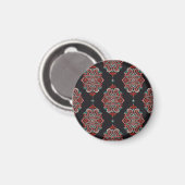 Asiatische Paisley-Elemente, boho Vintage Muster. Magnet (Vorderseite/Rückseite)
