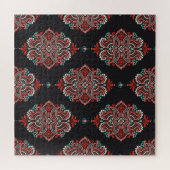 Asiatische Paisley-Elemente, boho Vintage Muster. Puzzle (Horizontal)