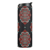 Asiatische Paisley-Elemente, boho Vintage Muster. Thermosbecher (Nach links gedreht)