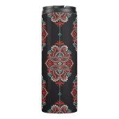 Asiatische Paisley-Elemente, boho Vintage Muster. Thermosbecher (Rückseite)